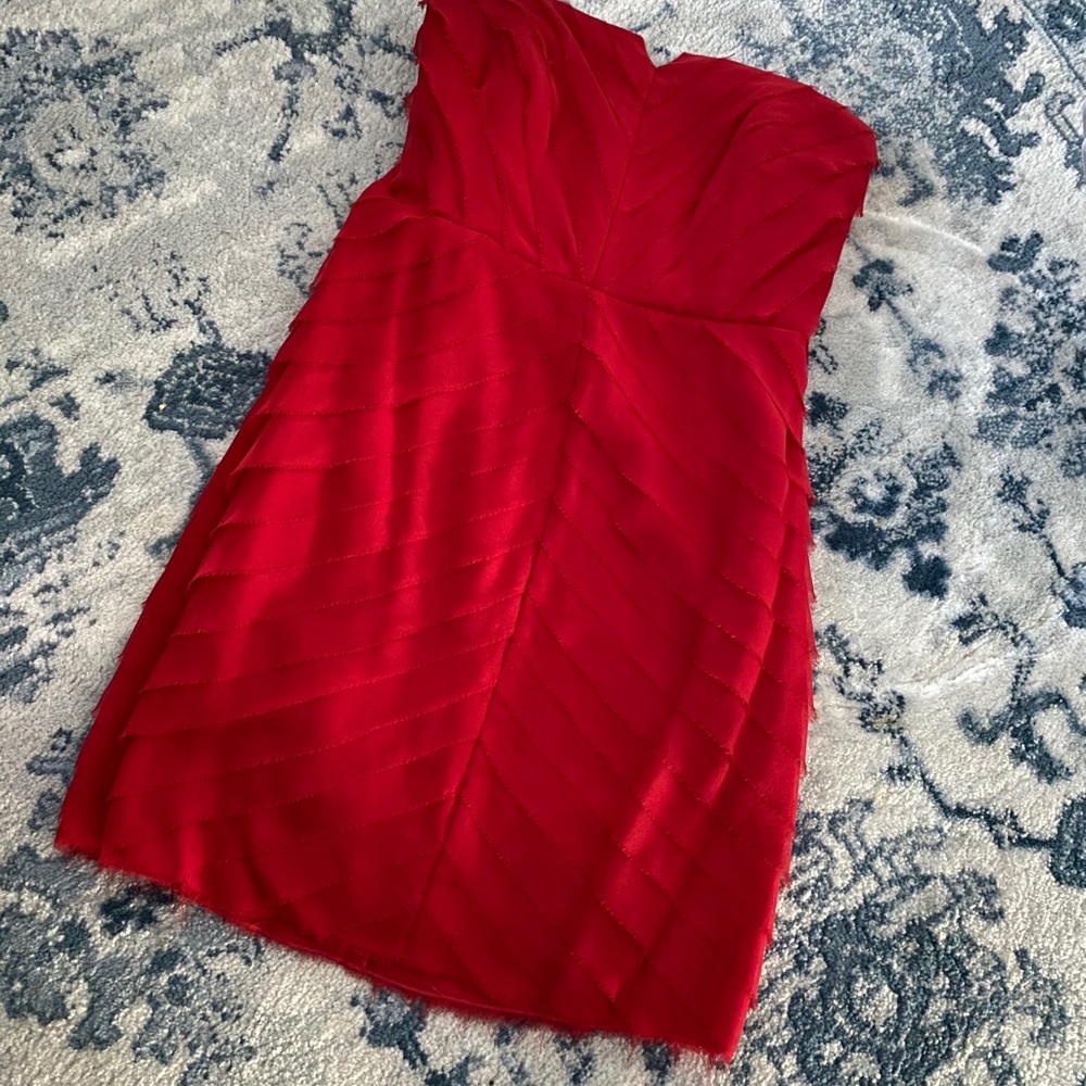 Adam Lippes Strapless Silk Chiffon Dress Sz 0 (size 2 on tag)